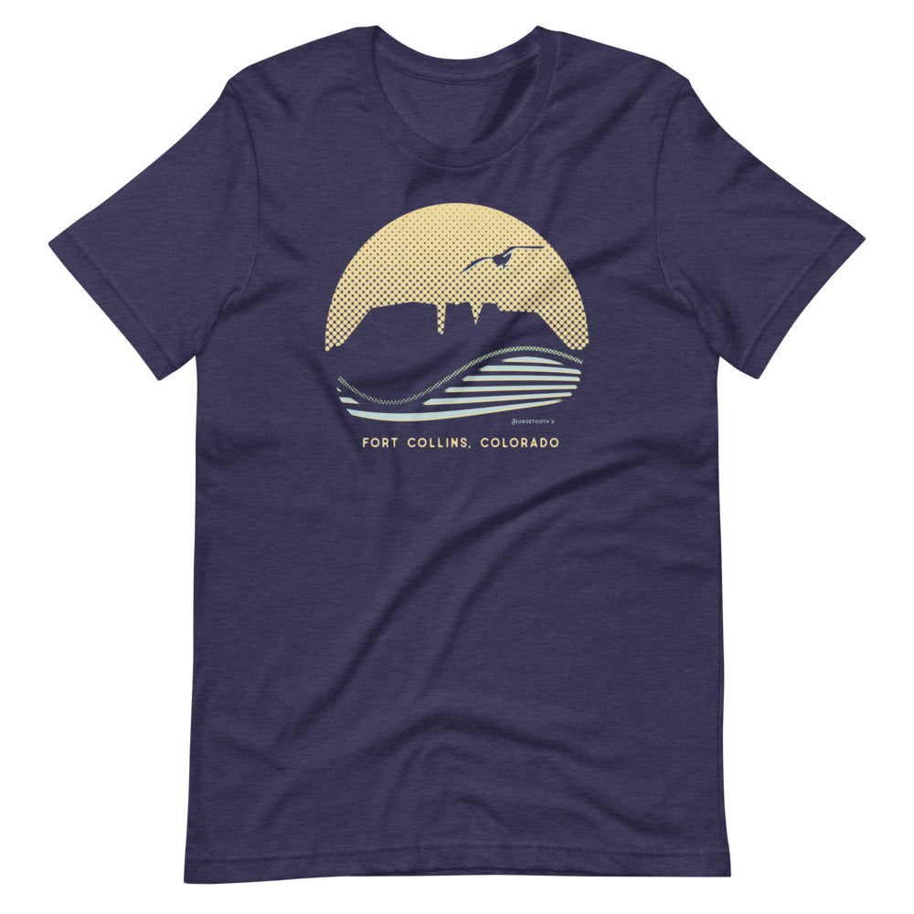 Lake Life Fort Collins Colorado T-Shirt Heather Midnight
