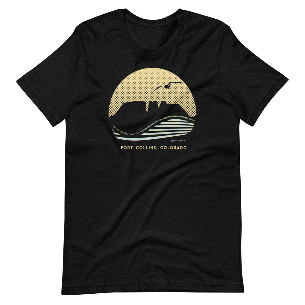 Lake Life Fort Collins Colorado T-Shirt Black Heather