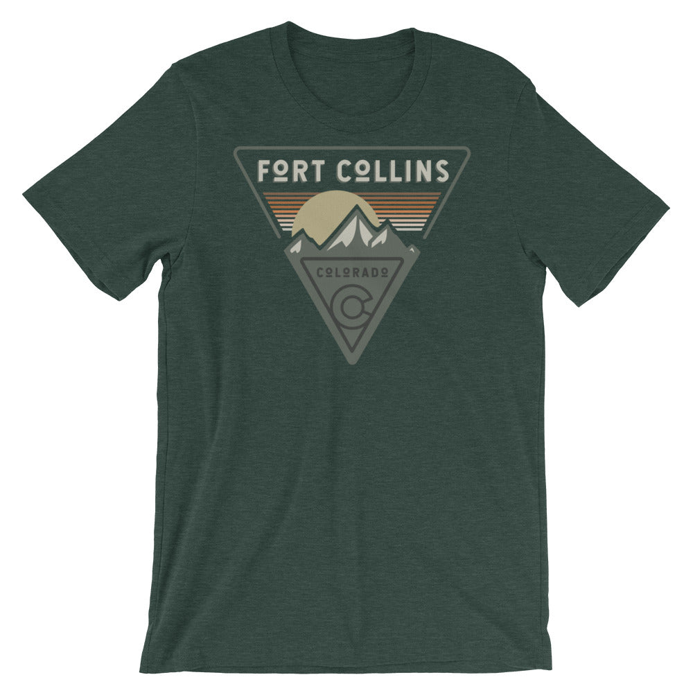 Fort Collins Mountain Tri T-Shirt Heather Forest