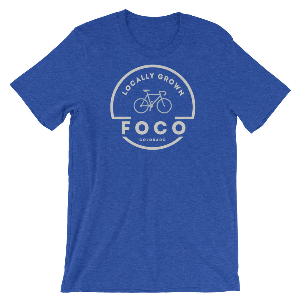 Locally Grown Bike Colorado T-Shirt Heather True Royal