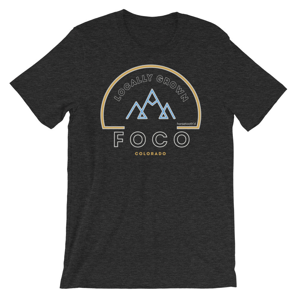 Locally Grown Mountains Color T-Shirt Dark Grey Heather