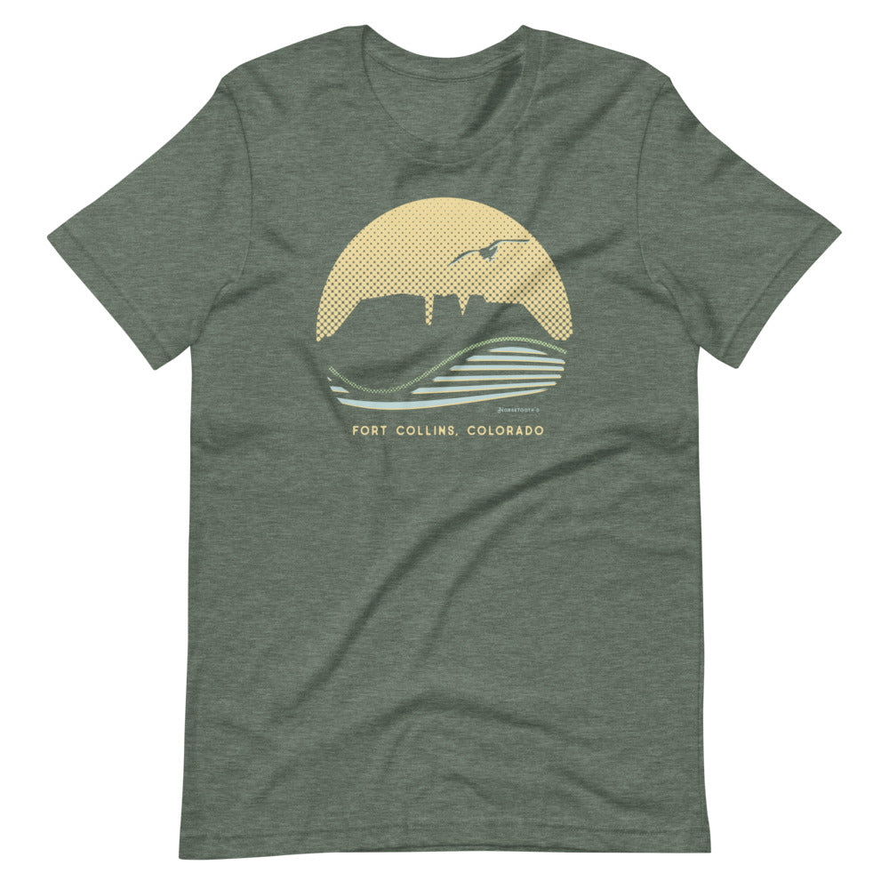 Lake Life Fort Collins Colorado T-Shirt Heather Forest