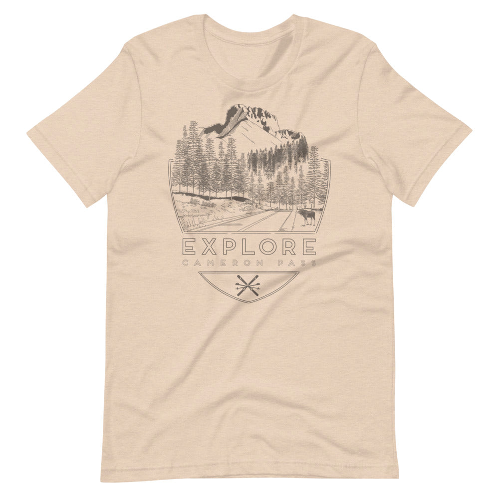 Explore Cameron Pass T-Shirt Heather Dust