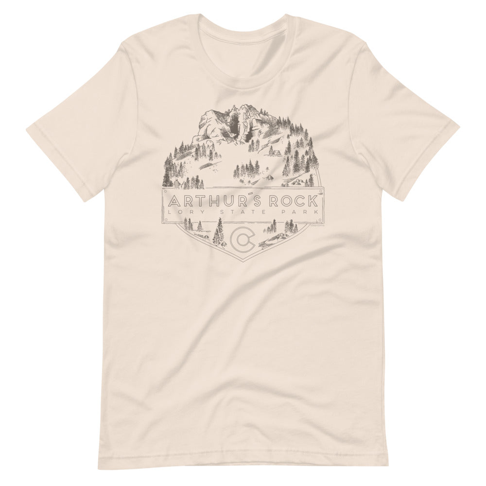 Arthur's Rock Lory State Park T Shirt Soft Cream
