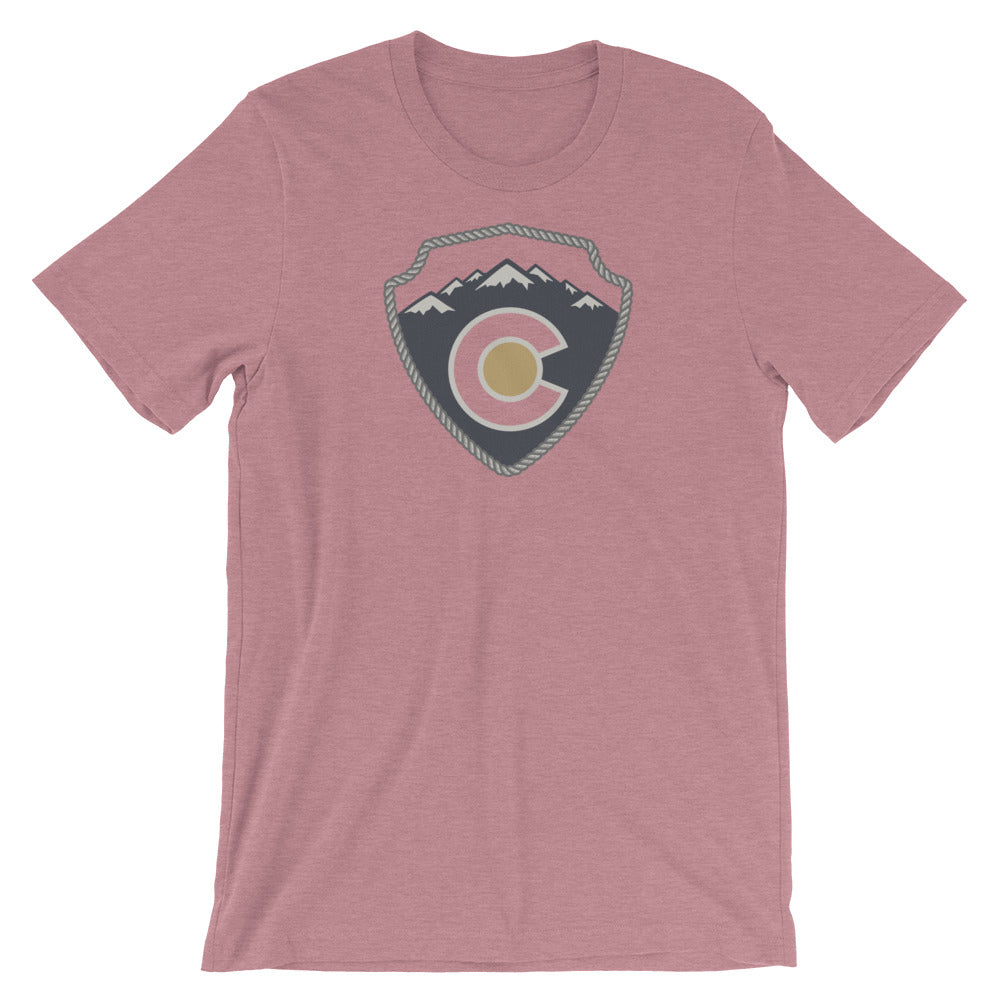 Colorado Mountain Sign T-Shirt Heather Orchid