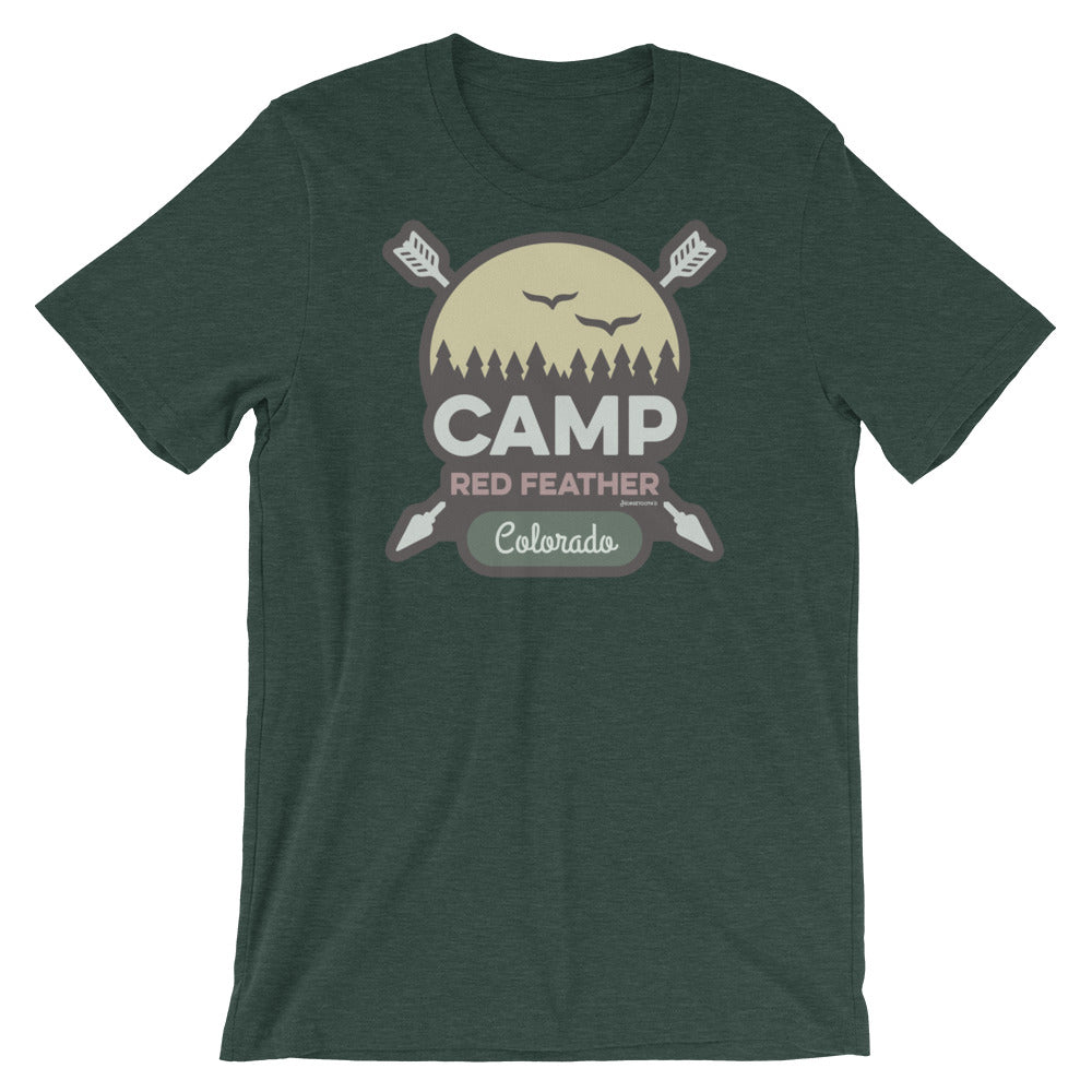 Camp Red Feather Lakes Colorado T-Shirt Heather Forest