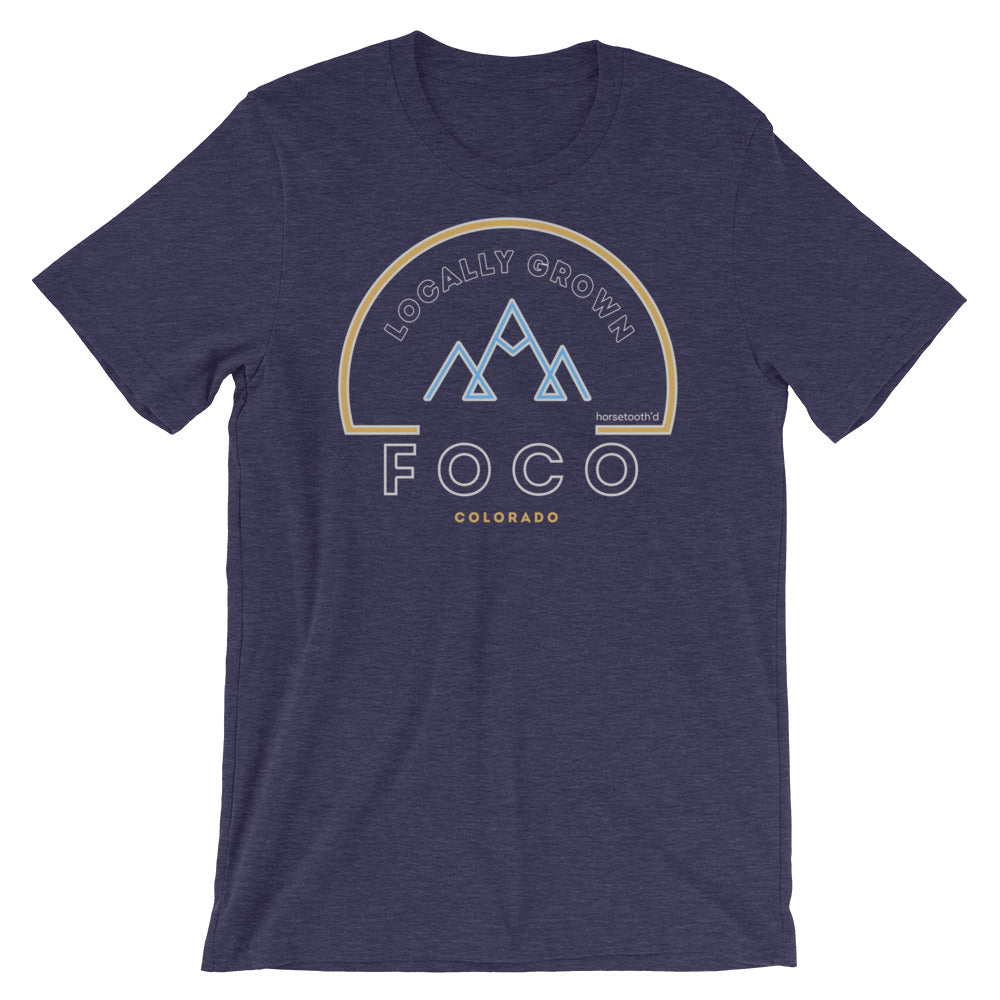 Locally Grown Mountains Color T-Shirt Heather Midnight