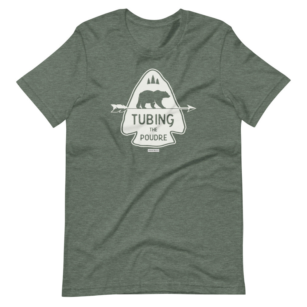 Tubing the Poudre T-Shirt Heather Forest