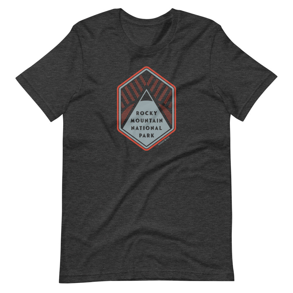 Rocky Mountain National Park Single Peak T-Shirt Dark Grey Heather