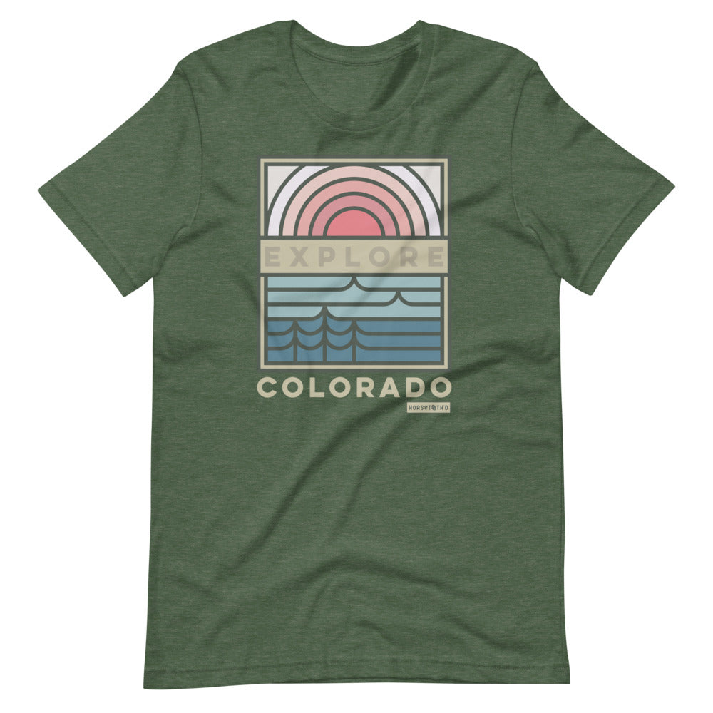 Explore Colorado T-Shirt Heather Forest