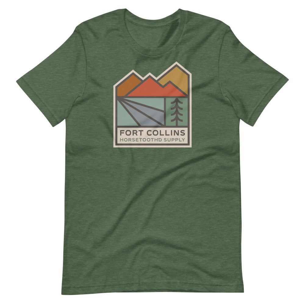 Fort Collins Horsetooth'd Supply T-Shirt Heather Forest
