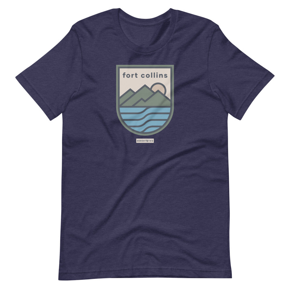 Destination Fort Collins T-Shirt with iconic city landmarks design.