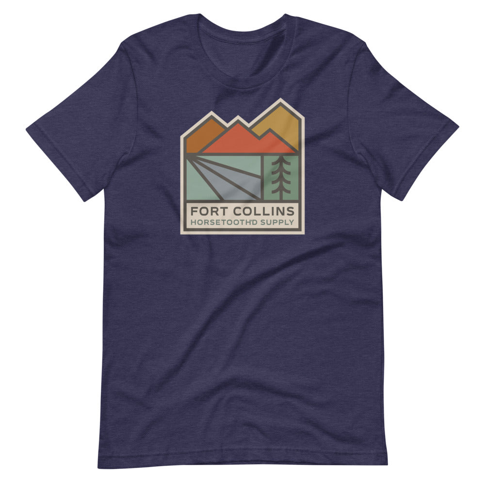 Fort Collins Horsetooth'd Supply T-Shirt Heather Midnight