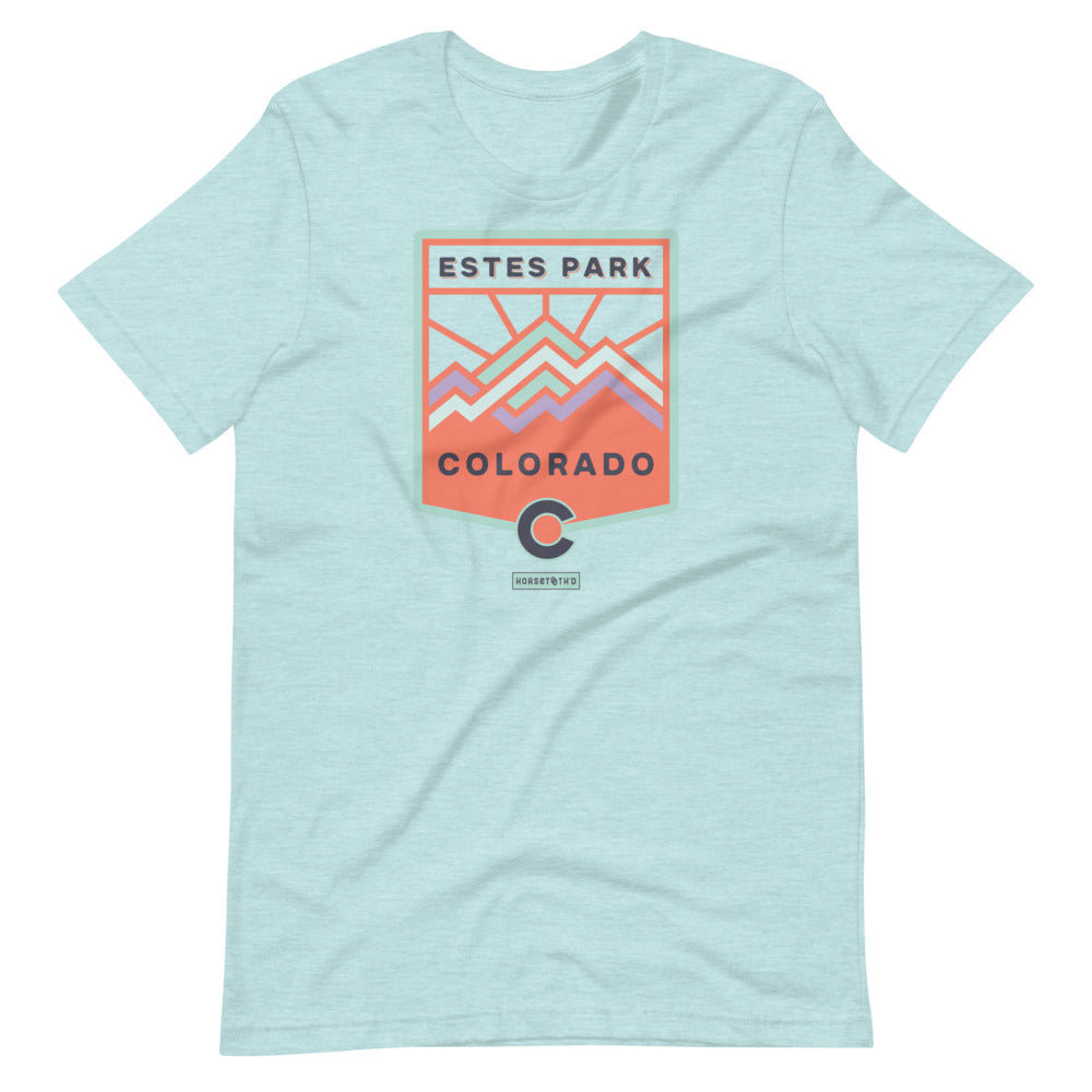 Estes Park Colorado T-Shirt Heather Prism Ice Blue